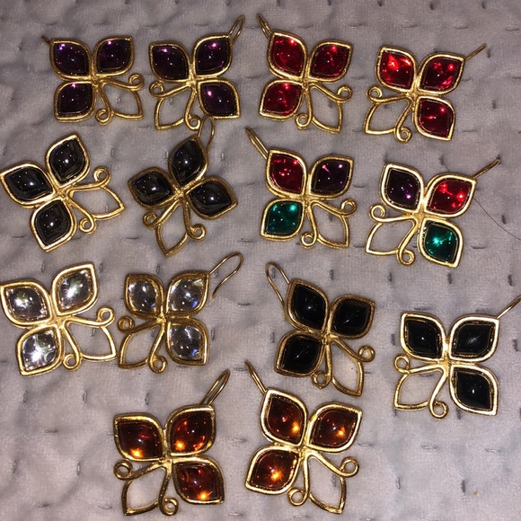 Cabochon 3-Stone Earrings-Pick Your Color! - Picture 13 of 15